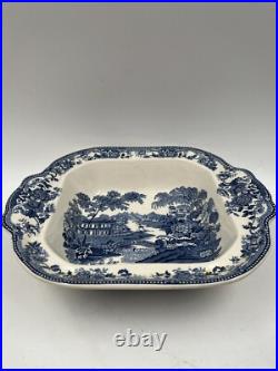 Antique Clarice Cliff Royal Staffordshire Tonquin Blue Serving Dish 10 Rare Antique Clarice Cliff Royal Staffordshire Tonquin Blue Serving Dish 10 Rare