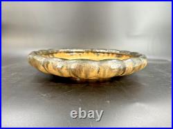 Antique Early 1900's Fulper Pottery Flambe Low Console Scalloped Bowl Arts Craft