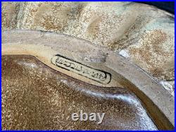 Antique Early 1900's Fulper Pottery Flambe Low Console Scalloped Bowl Arts Craft