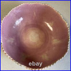Antique Etruscan SHELL & SEAWEED Majolica Bowl By Griffin Smith & Hill 8.25 Lg