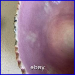 Antique Etruscan SHELL & SEAWEED Majolica Bowl By Griffin Smith & Hill 8.25 Lg
