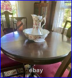 Antique F. Winkle Co. Colonial Pottery Taunton Pitcher & Bowl Set England