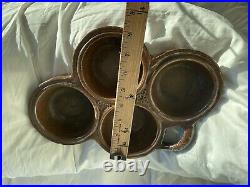 Antique French Snail Escargots Cooking pottery Earthenware brown France