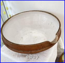 Antique French Tian Provence 13 bowl pottery Earthenware Terracotta Brick Large