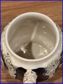 Antique German Wekara Stoneware Punch Bowl Set With 23 Mugs Hunting Theme Antique German Wekara Stoneware Punch Bowl Set With 23 Mugs Hunting Theme