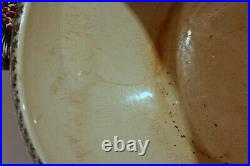 Antique Gien French Pottery Jardiniere Planter Bowl Transferware Big Centerpiece