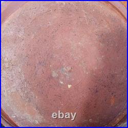 Antique Hand Thrown Primitive Farmhouse 41 Glazed Stoneware Mixing Bowl Crazing