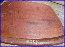 Antique Hand Thrown Primitive Farmhouse 41 Glazed Stoneware Mixing Bowl Crazing