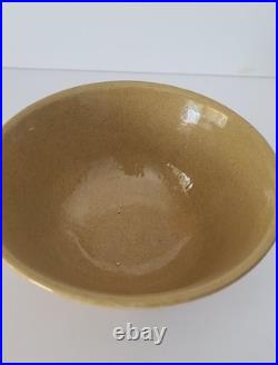 Antique Jeffords Yellow Ware Molded Mixing Bowl In Great Shape 8 Wide