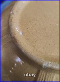 Antique Jeffords Yellow Ware Molded Mixing Bowl In Great Shape 8 Wide