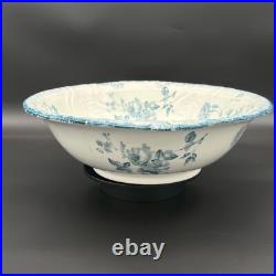 Antique John Maddock and Sons Royal Vitreous Large Vintage Bowl Basin Blue