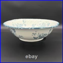 Antique John Maddock and Sons Royal Vitreous Large Vintage Bowl Basin Blue