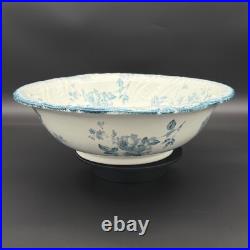 Antique John Maddock and Sons Royal Vitreous Large Vintage Bowl Basin Blue