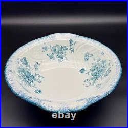 Antique John Maddock and Sons Royal Vitreous Large Vintage Bowl Basin Blue