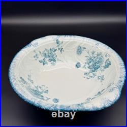 Antique John Maddock and Sons Royal Vitreous Large Vintage Bowl Basin Blue