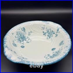 Antique John Maddock and Sons Royal Vitreous Large Vintage Bowl Basin Blue