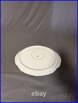 Antique Large Oval Serving Platter Raised Gold Gilt Bavarian Style 18.25