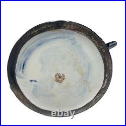 Antique Lenox Ceramic Arts Company CAC Tea Pot Cobalt Sterling Silver Overlay