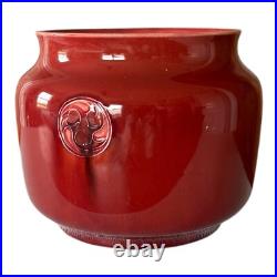 Antique Moorcroft Red Flamminian Ware Decorative Bowl