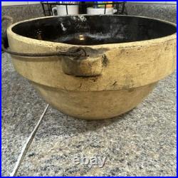 Antique Progressive Pottery Co. Pure Flint Bowl with Handle Roseville Ohio c. 1900