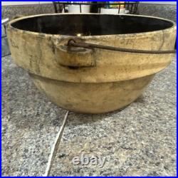 Antique Progressive Pottery Co. Pure Flint Bowl with Handle Roseville Ohio c. 1900