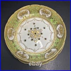 Antique Rare Old Noritake Art Nouveau Gold Gilt Berry Bowl & Saucer C. 1891-1915