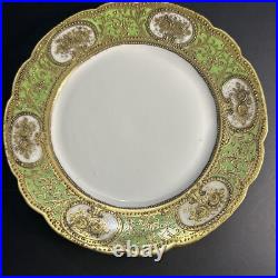 Antique Rare Old Noritake Art Nouveau Gold Gilt Berry Bowl & Saucer C. 1891-1915