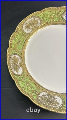 Antique Rare Old Noritake Art Nouveau Gold Gilt Berry Bowl & Saucer C. 1891-1915