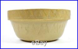 Antique Ruckels Stoneware White Hall Illinois Icicle Pottery Bowl Dish Vtg 10.5