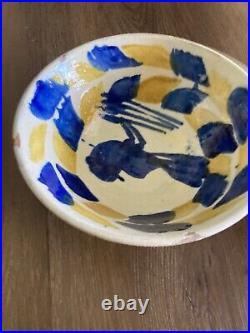 Antique Spanish Bowls-Set of 6 Fajalauza Glazed & Hand-painted Terra Cotta Bowls