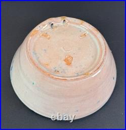 Antique Spanish Fajalauza Ceramic Bowl Glazed Faience 19th C. Faience Lebrillo