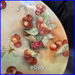 Antique T & V Limoges footed berry Nut bowl set 5 Piece Hand Painted 3 Signed