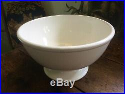 Antique Vintage Footed Ironstone Punch Fruit Dough Bowl The Crown Pottery Co