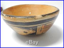 Antique / Vintage Hopi Indian Pottery Food Bowl Pot Early And Very Old + Nr