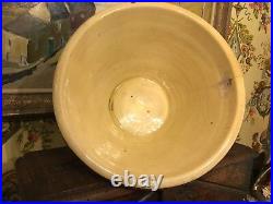 Antique Yellow French Pottery Pancheon Dairy Bread Confit Bowl Circa 1860 Large