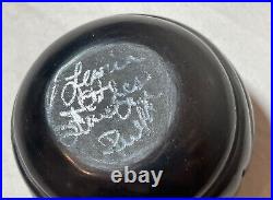 Antique signed Santa Clara Pueblo Native American Black Pottery Blackware bowl