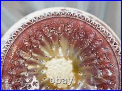 Art Pottery Bowl Signed Tj 2006 Really Stunningbrown, Gray, Purple Pattern/col