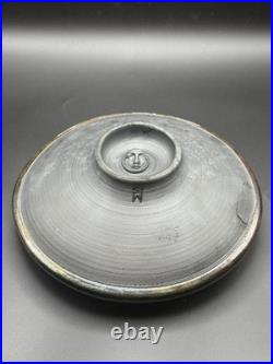 Art Pottery Signed M. S. Vintage Clay Pottery Glazed Fruit Bowl Beautiful