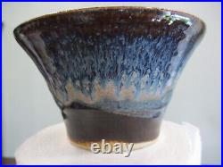 Artist signed Walter Anderson glazed Pottery bowl applied handle 5 x 2 3/4'