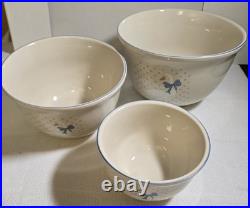 Aunt Rhody Mother Goose 3- Piece Stoneware Mixing Bowls