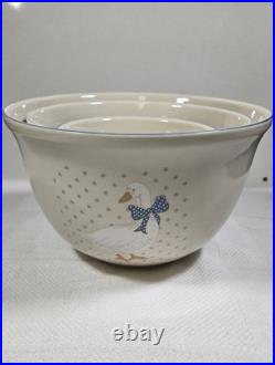 Aunt Rhody Mother Goose 3- Piece Stoneware Mixing Bowls