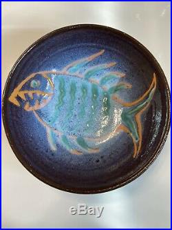 Authentic Vintage Harding Black Art Ceramic Pottery Bowl Circa 1991. 1 Of A Kind