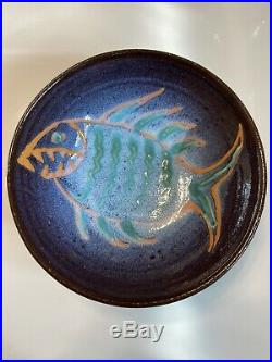 Authentic Vintage Harding Black Art Ceramic Pottery Bowl Circa 1991. 1 Of A Kind