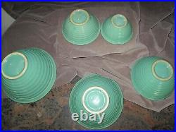 BAUER POTTERY Vintage 1930s Art Moderne Ringware Nesting Mixing Bowl Set of 5