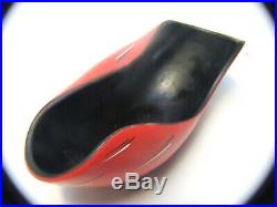 Barsony Era Black Red Aust. Pottery Bowl Signed Retro Vintage 1950's Kitsch