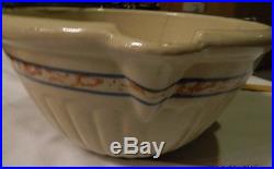 Batter Bowl Red Wing Pottery Spongeware Vintage