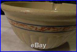 Batter Bowl Red Wing Pottery Spongeware Vintage