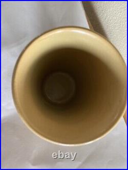 Bauer Vintage Cylinder Vase Pale Yellow California