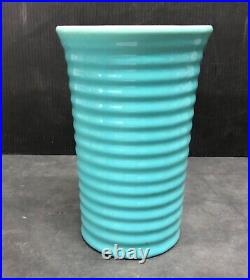 Bauer Vintage Cylinder Vase Turquoise California Pottery