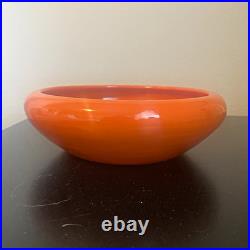 Bauer Vintage Fred Johnson Bulb Bowl Red / Orange Glaze